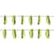 12 Pack: Peridot Green Glass Leaf Beads, 18mm by Bead Landing™